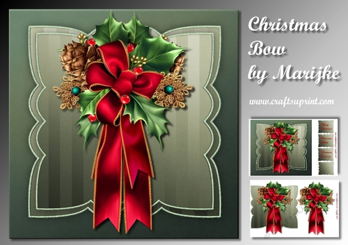 Scallop Topper Christmas Bow Mini Kit