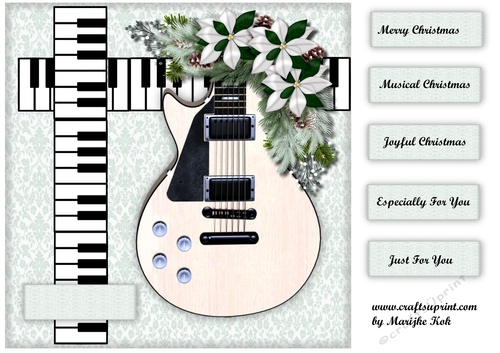 A Musical Christmas card topper 
