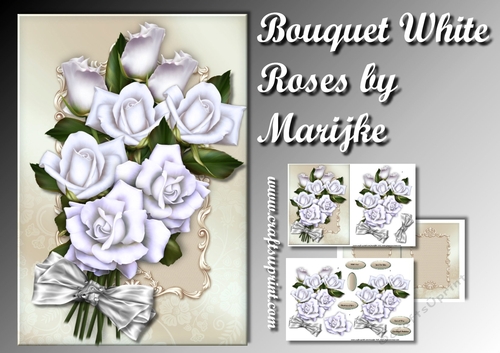 Beautiful Bouquet White Roses Mini Kit