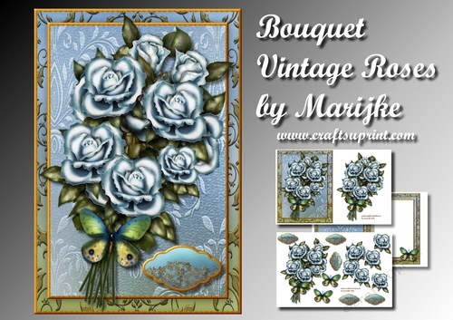 Beautiful Bouquet Vintage Roses Mini Kit
