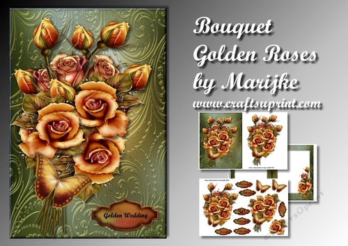 Bouquet Golden Roses Mini Kit