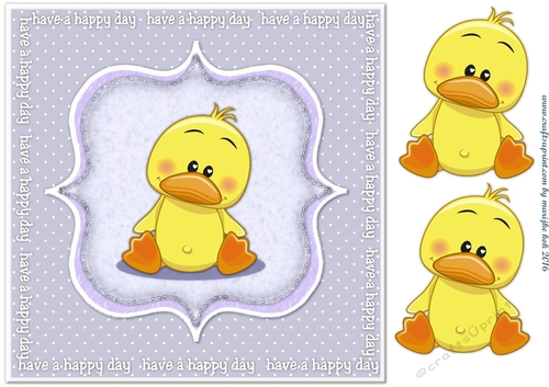 Cute Chicken  Topper Have A Happy Day
