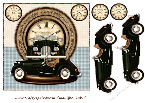 Male Card Vintage Cars