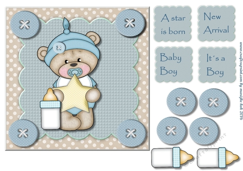 Cute Teddie  Bear  baby Boy