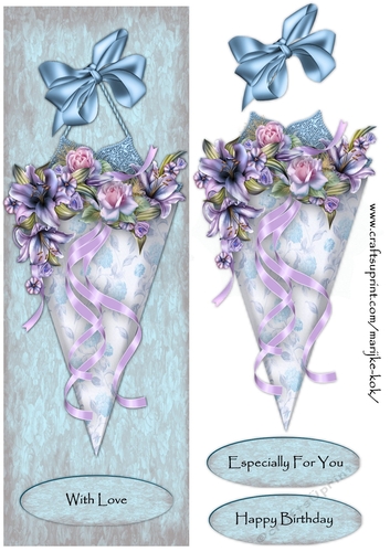 Large DL Card Vintage Handkerchief 2