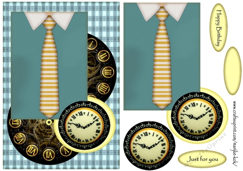 Male card Shirt & Tie Vintage