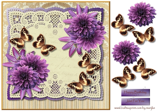 Delightful Dahlias Card topper