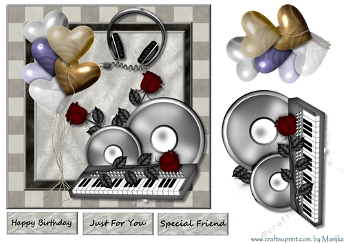 Male Card Musical Birthday Quick Card