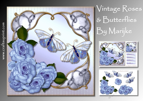 Vintage Roses & Butterflies Mini Kit