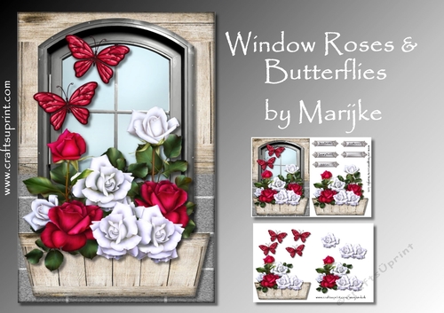 Window Roses & Butterflies Mini Kit
