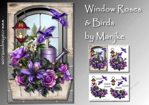 Window Roses & Birds MIni Kit