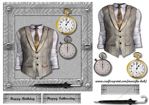 Male card vest & Tie