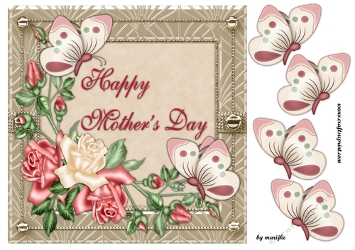 Mothersday Roses & Butterflies