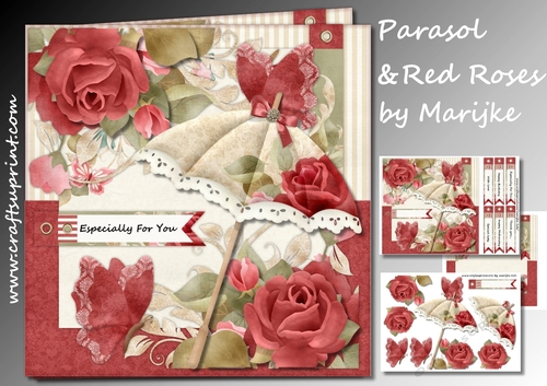Parasol & Red Roses Mini Kit