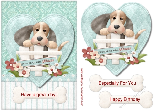 Beware of dog kisses Quick Card