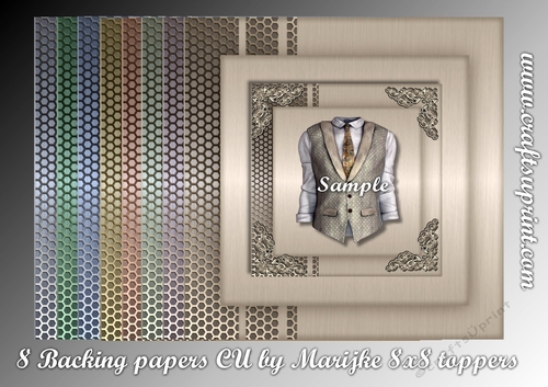 Male Background Toppers 8 Colors CU