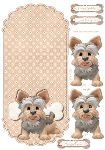 Rocker Card with cute doggie 4