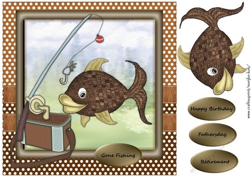 Male card Gone Fishing 1