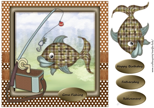 Male card Gone Fishing 3