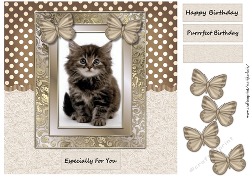 Purrrfect Birthday Cute Kitten