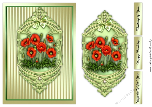 Classic Panel & Poppies