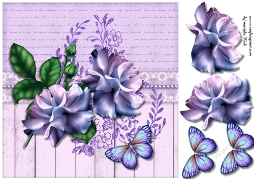 Purple  Roses