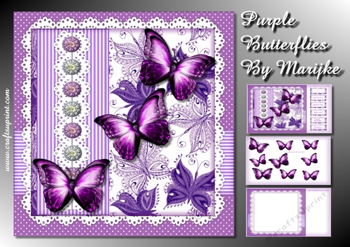 Purple Butterflies Mini Kit
