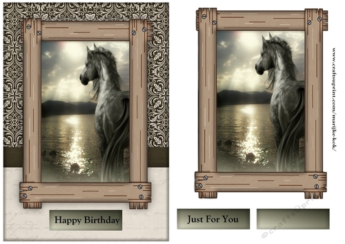 Male card Horse