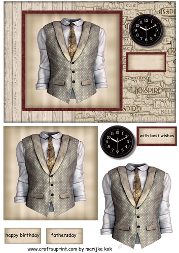 Male  Card Vest & Tie 2
