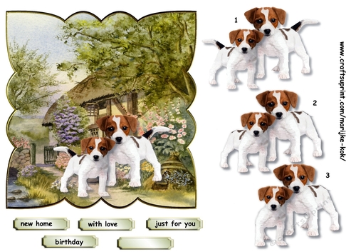Scallop Topper Cute Doggies English Cottage new Home
