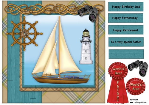 Male card  Sailing