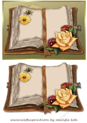 Classic Book Roses & Pansies