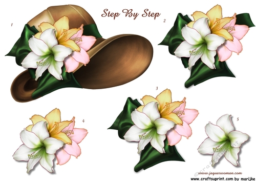 Classic Hat & Lilies Step By Step