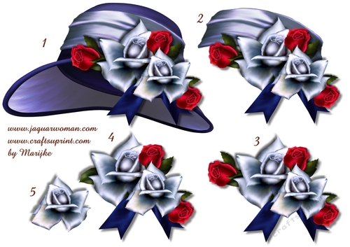 Classic Blue & Red Roses Step By Step