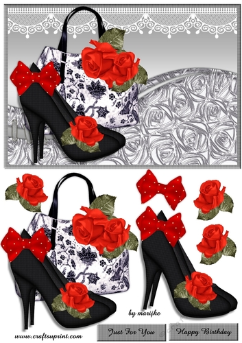 Handbag, Shoes & Red Roses