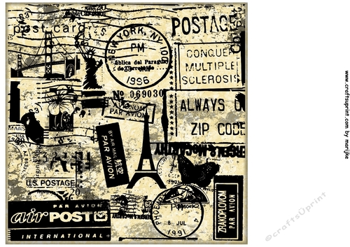 Vintage Card Topper Paris Post