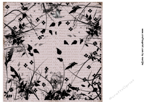 Vintage Card Topper  Flowers
