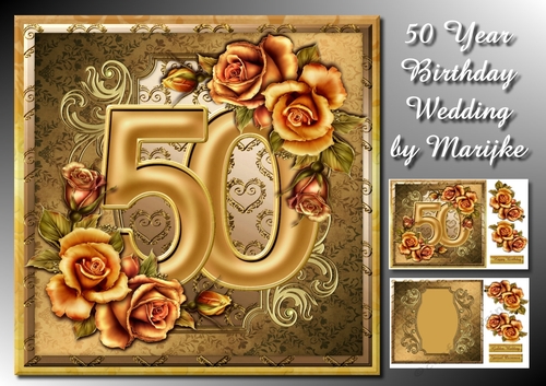 50 Year Birthday- Golden  Wedding Mini Kit