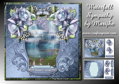 Beautiful Waterfall & Roses Sympathy Mini Kit