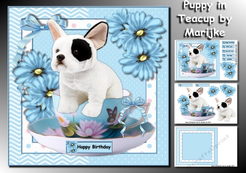 Cute Puppy In Teacup Mini Kit