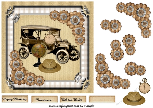 Male Card Classic Car