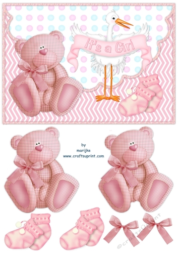 Envelop Card Its a Girl