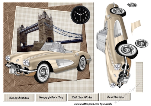 Male card  1950s  Car
