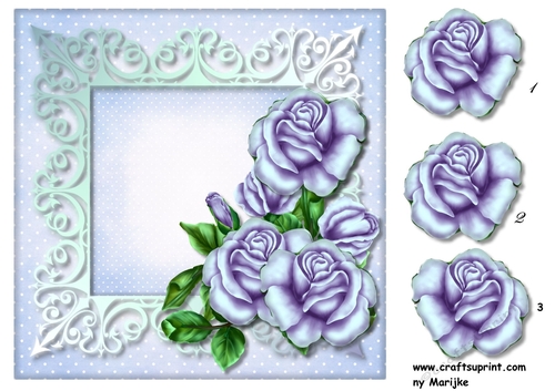 Vintage Roses In Blue 2
