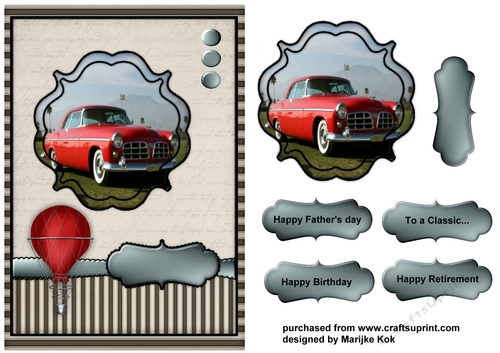 Male card Classic Car