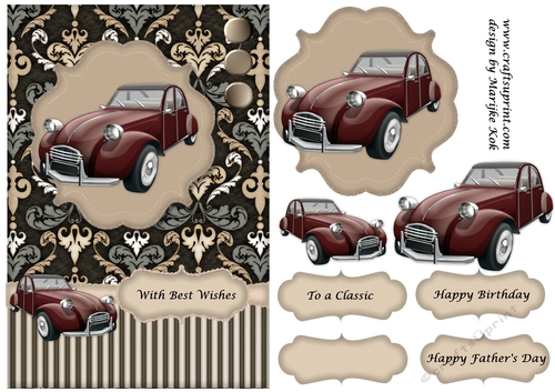 Male Card Vintage Car 3