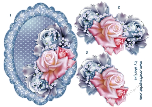 Gorgeous Roses In Vintage Frame