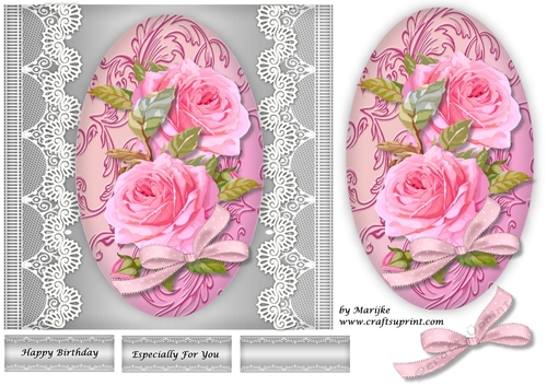 Pink Roses & lace