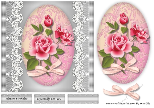 Pink Roses & lace