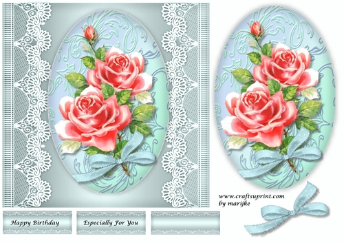 Pink Vintage  Roses & lace